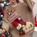 girl Cross-Border Loose Thickened Christmas Stocking Snowman Doll Pocket Decoration Red New Year Knitted Sweater For Women_ecoleips.com