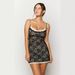 Women's Clothing Women's Black White Color Block Lace Two Piece Slip Dress With Lace Trim For Formal & Casual For Women_ecoleips.com