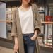 8852025 Spring New Loose Large Cotton And Cardigan Medium To Linens Long Sleeve Coat Trendy_ecoleips.com