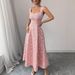 Elegant Simple Jacquard Long Dress Summer Clothing Square Neck Women's Fashion_ecoleips.com