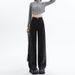2025 Spring/Summer New Style Guangzhou Supply Women's Denim Straight Pants, High-Waisted Wide-Leg Pants With A Slimming_ecoleips.com