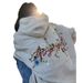 Trendy Heavy Duty Machine Embroidered Hooded Sweatshirt American Style Fleece Lined Thickened Casual Jacket for Women Autumn Winter Fashion_ecoleips.com