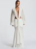 Mozision Deep V Neck Long Sleeve Sexy Maxi Dress Women Gown Fashion Hollow Out Backless Ruched Club Party Long Dress Elegant_ecoleips.com
