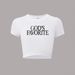 Y2k Street Style Crop Top For Women - Sexy & Slim Fit Short Sleeve T-Shirt With Bold Letter Print_ecoleips.com