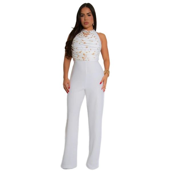 Women's Clothing High Collar Sleeveless Jumpsuit_ecoleips.com