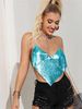 Women's Clothing Camisole Vest Nightclub Electronic Music Festival Sexy Vest Metal Sequin Top_ecoleips.com