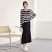 Autumn New Korean Fashion Knitted Strap Two-Piece Maternity Dress_ecoleips.com