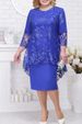 K New Dress Large Women's Evening Dress Lace Embroidered Two Piece Set Temperament Commuting Slimming_ecoleips.com