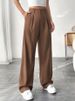 Women's Clothing Commuter Drape Slim Spring And Summer High Waist Wide Leg Pants Versatile Casual Suit Pants Trousers_ecoleips.com