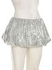 Retro Sequins Tube Top Bubble Skirt Set Women Sexy Glitter Ruffle Irregular Skirts Slim Shorts Sets Lady 2025 Chic Street Outfit_ecoleips.com