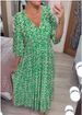 Large Size Super Fairy V-Neck Floral Dress For Seaside Holiday Beach Loose Long Skirt Style_ecoleips.com