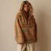 2025 Autumn New Fashion Imitation Lamb Wool Printed Loose Zipper Sweatshirt Long Sleeve Top For Women_ecoleips.com