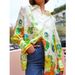 Women's Clothing new printed holiday long sleeved two piece suit INS loose casual trousers suit _ecoleips.com
