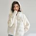 girl 25 Winter New Knitted Patchwork Korean Fashion Hooded Trendy Cotton Jacket For Women Short Style 22699_ecoleips.com