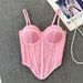 Women's Slim Fit Strapless Bra Top with Boning Soft Support Irregular Hem Short Tank Camisole Carefully Selected Outerwear_ecoleips.com