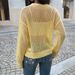 Women's Clothing Sweet And Spicy Loose Cardigan Sweater Knitwear Hollow Design Spring Summer European American Style_ecoleips.com