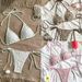 Women's Gold Foil Bikini Set – Sexy Halter Neck Swimwear With Padded Cups, Stretchy & Stylish_ecoleips.com