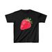 American Retro Y2K Millennium Style Strawberry Print Short-sleeve T-shirt For Women, Slim Fit, Off-shoulder, Trendy Crop_ecoleips.com