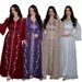 Because500261Four Seasons Commuter Vest + Jacket Dress Chiffon Rhinestone Muslim Set Robe_ecoleips.com