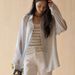 Spring And Summer Lenzing Tencel Linen Shirt Women's New Lyocell Solid Color Pocket Cardigan Skin-friendly And Comfortable Button-up Top_ecoleips.com