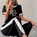 Women's Clothing Women's Color Block Design Comfortable Casual Suit Set Letter Print Summer Fashion For Formal & Casual For Women_ecoleips.com