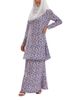 Malay Women's Printed Casual Set Dress Muslim Abaya_ecoleips.com