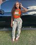 Women's Clothing Autumn New Style Stitching High Waist Camouflage Pocket Street Fashion Pants_ecoleips.com