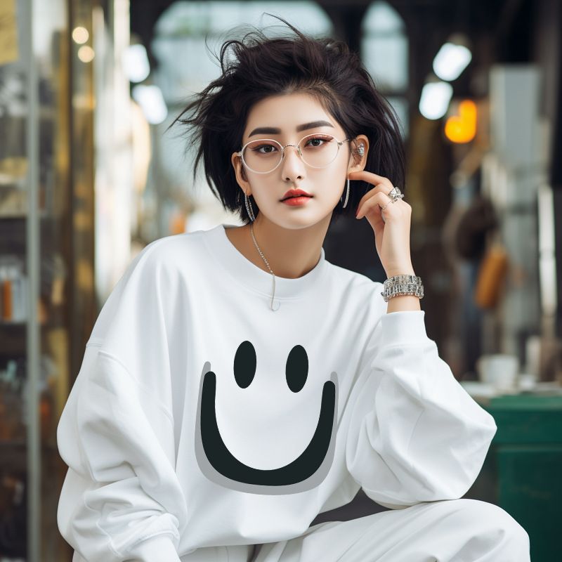 Women's Winter Fleece Lined Thickened Long Sleeved T-Shirt Pure Cotton round Neck Pullover Loose Fit Top 320G_ecoleips.com