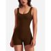 Sexy Backless Halter Jumpsuit With Built-In Bra, High-Waisted Ruching & 3/4 Length Legs For Women Confident Backless Design_ecoleips.com