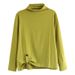 A Solid-Colored, Versatile Long-Sleeved T-Shirt Suitable For Women In Larger Sizes; Designed To Be Loose-Fitting And Sli_ecoleips.com