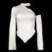 Aria Basics Aria Basics Cross-border European And American 2025 Spring Women's Clothing, Striped Street-style Long-sleeve Asymmetrical Neck_ecoleips.com