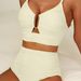 High-Waist Bikini Set – Sexy Push-Up Swimwear For Women (Black/Ivory, S-2XL)_ecoleips.com