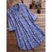 New Women's Cotton Linen Floral Print Shirt mid Length Loose Fit Top for Spring/Summer 2025_ecoleips.com