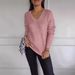 Women's V-Neck Knit Pullover – Lightweight, Soft & Stylish For Autumn & Winter | Casual & Elegant Everyday Wear_ecoleips.com