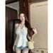 Hot Girl Style Sexy Backless Halter Neck Camisole For Women, 2026 Summer New Twist Slim-fit Knitted Korean-style Top_ecoleips.com