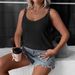 European And American Cross-border Women's Clothing 2025 Summer New Waffle Knit Vest Solid Color Casual_ecoleips.com
