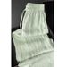 Mint Green Women's Linen Shirt Set High End Light Luxury Two Piece Summer Outfit Includes Trousers_ecoleips.com