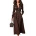 Vintage-Inspired A-Line Dress With Waist Seam Detailing – Long Sleeve Retro Dress For Women (S-XL)_ecoleips.com