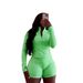 Women's Sporty Casual Two Piece Set Long Sleeved Shorts Tight Fitting Spring Summer New Best Selling_ecoleips.com