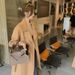 2025 Spring And Autumn Korean Version Small Versatile Coat Medium And Long Gray Woolen Coat Female Hepburn Style_ecoleips.com