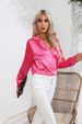 Suit Collar Satin Shirt For Women, New Long Sleeve Blouse, Silk Satin, Women's Fashion_ecoleips.com