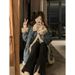 girl Girl 2025 Autumn Winter New Korean Style Retro Lazy Casual Lamb Wool Denim Jacket High-end Cotton Coat For Women_ecoleips.com