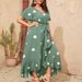 Women's Polka Dot Wrap Dress – Stretchy Waist, Flowy A-Line Silhouette (Plus Size, Breathable Polyester, Casual To Office Ready)_ecoleips.com