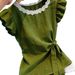 Summer Chic And Alluring Lace Trimmed Short Sleeved Shirt For Women, Stylish And Slimming Top._ecoleips.com