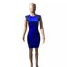 2023 Summer New European And American Style Foreign Trade Women's Clothing Color-Block Sleeveless Round Neck Patchwork_ecoleips.com