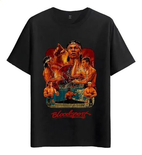 Women's T-Shirts T-shirt Muscle Freaks Bloodsport Jean Claude Van Damme Style_ecoleips.com