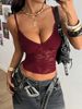2026 New V-Neck Lace Suspender Slim Fit Perspective Sexy Halter Vest_ecoleips.com