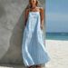 Women's Sleeveless Casual Resort Midi Dress – Summer Beach Vacation Gown 2026_ecoleips.com