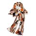 Resort Style Two-Piece Set For Women, Autumn French Print Loose Long Sleeve Top And High-Waisted Straight-Leg Casual_ecoleips.com