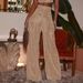 Popular European American Women's Clothing: Suede High-end Loose-fitting Buttoned Straight Wide-leg Pants, Elegant_ecoleips.com